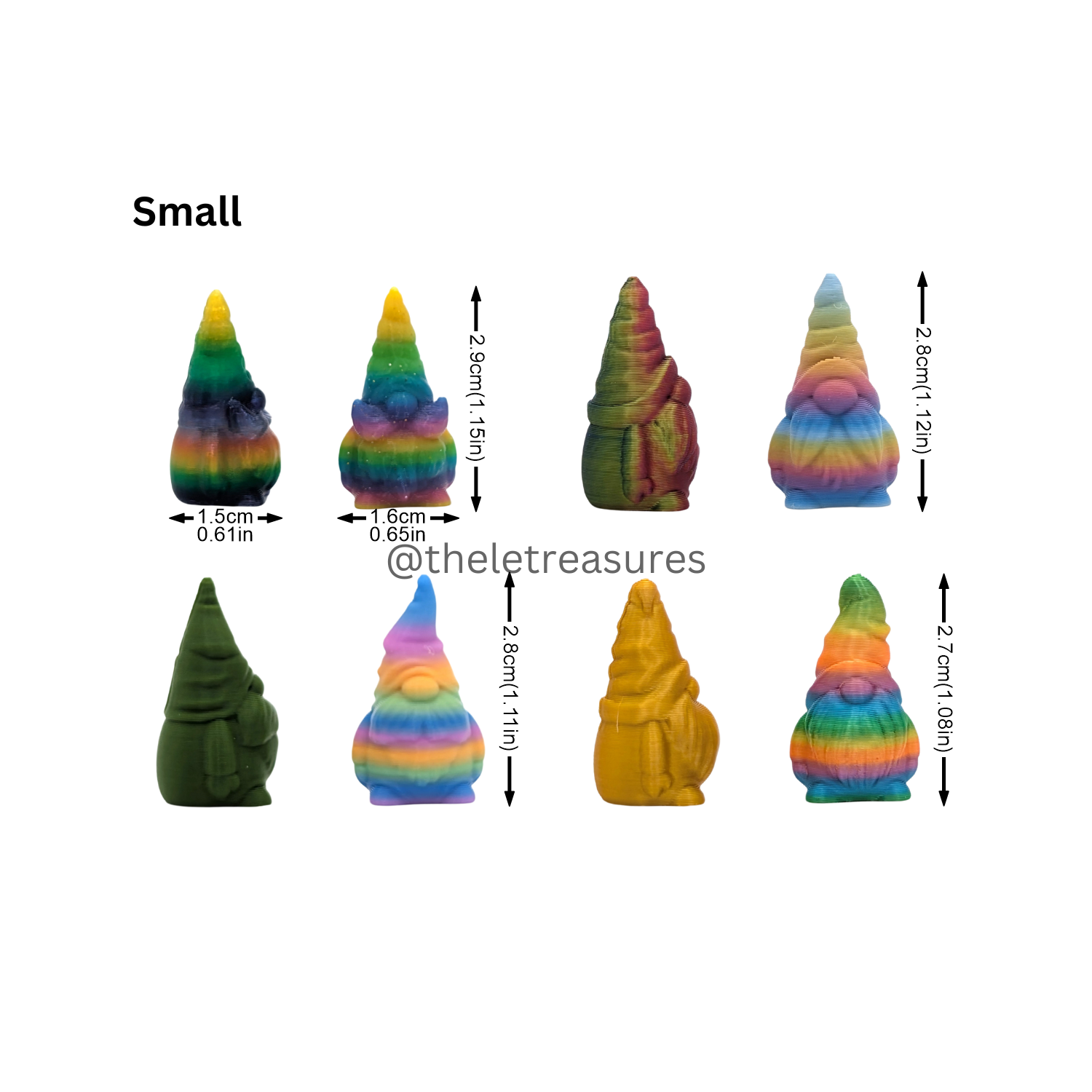 Gnomes β Tiny Micro Figurines (2 Sizes)