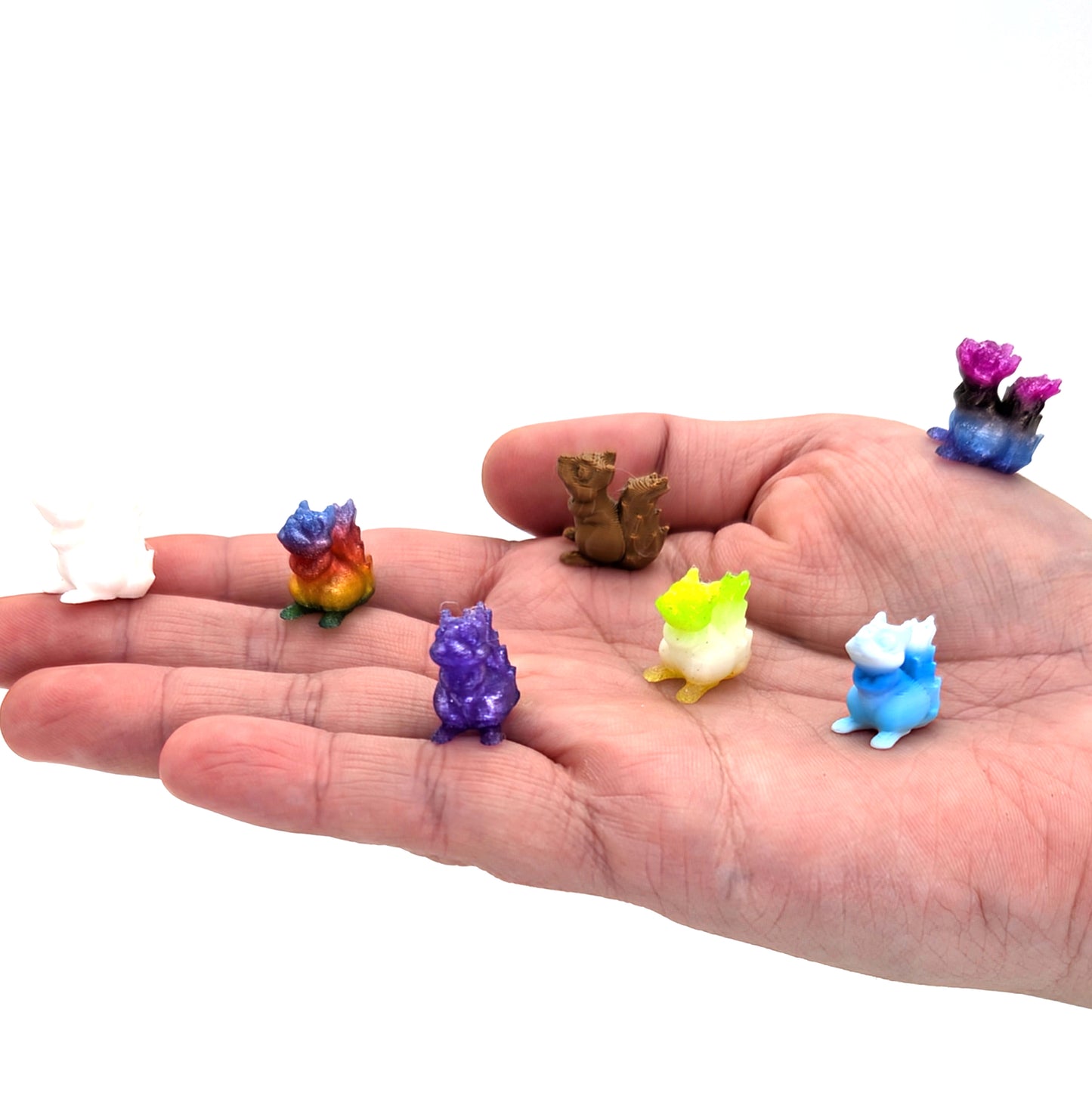 3D Mini Squirrels Figurines