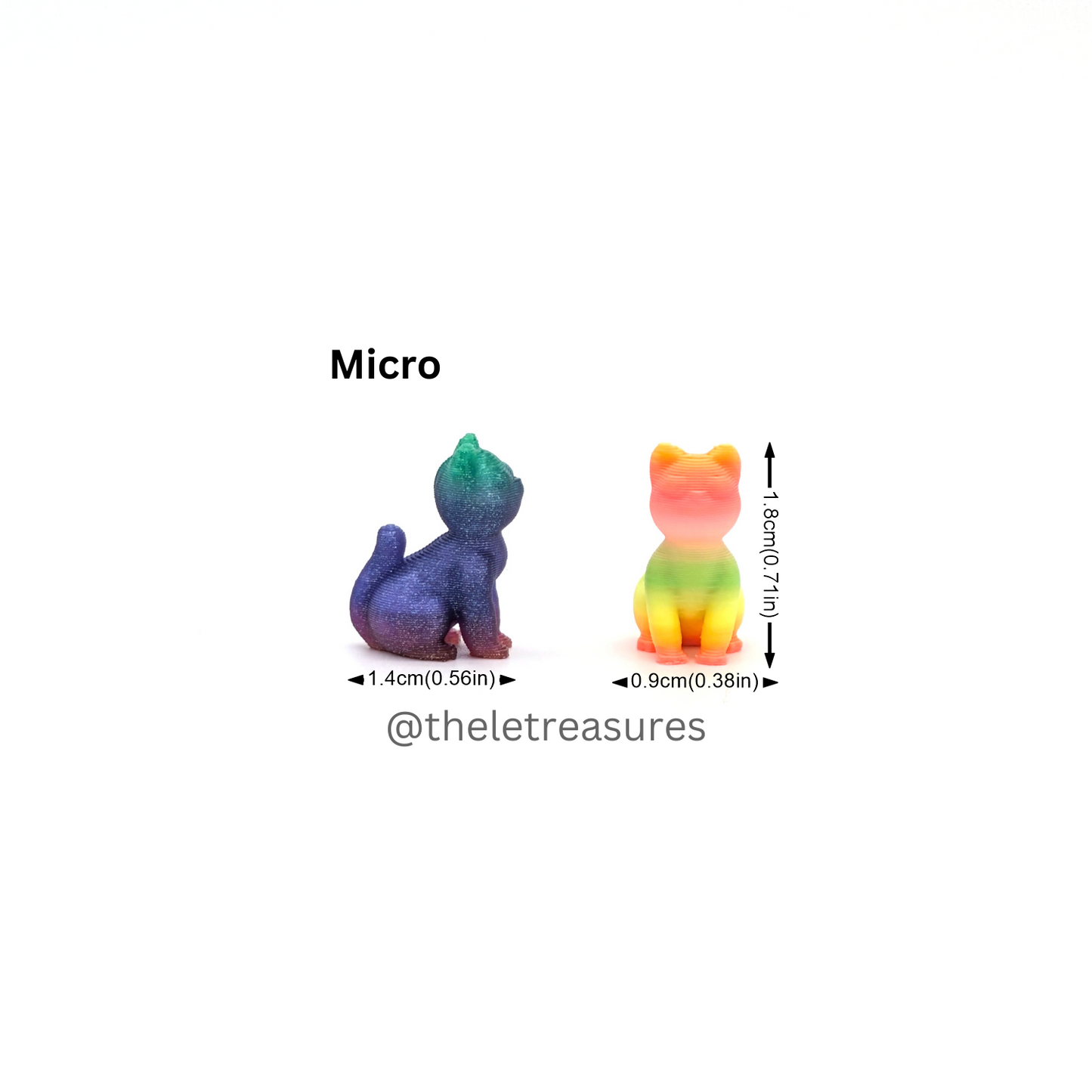 3D Mini Cat Figurines
