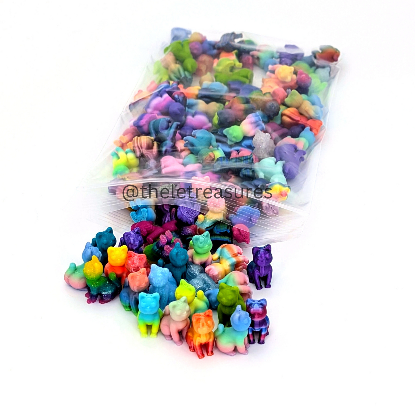 3D Mini Cat Figurines