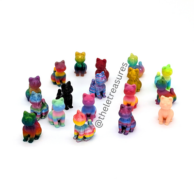 Cats – Tiny Micro Figurines (2 Sizes)