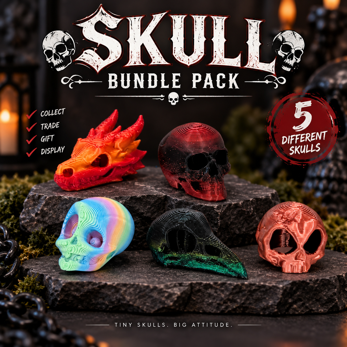Skulls - 5 Styles