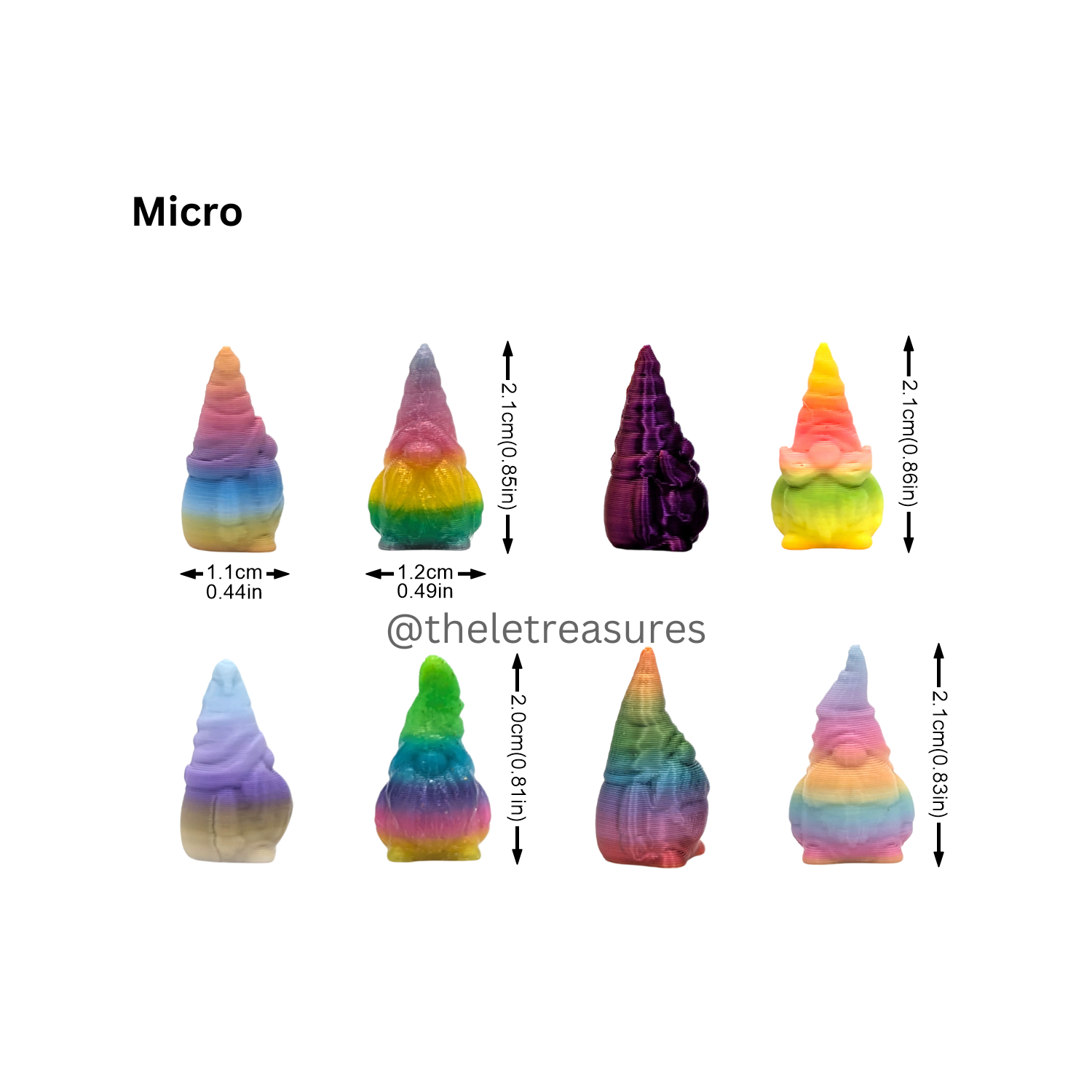 Gnomes – Tiny Micro Figurines (2 Sizes)