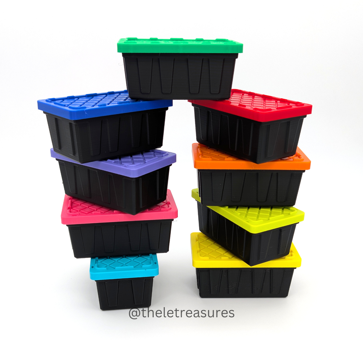 Tiny Storage Tote with Lid | Mini Organizer Bins – Thele Treasures